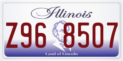 IL license plate Z968507