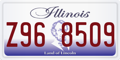 IL license plate Z968509