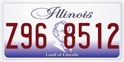 IL license plate Z968512