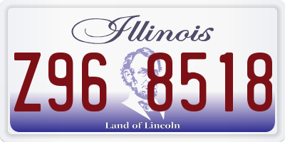 IL license plate Z968518