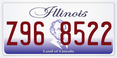 IL license plate Z968522