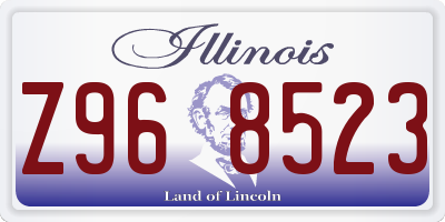 IL license plate Z968523