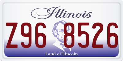 IL license plate Z968526