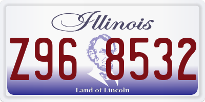 IL license plate Z968532