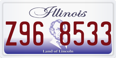 IL license plate Z968533