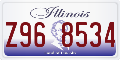IL license plate Z968534