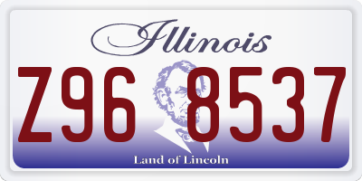 IL license plate Z968537