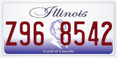 IL license plate Z968542