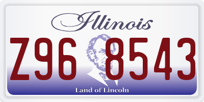 IL license plate Z968543