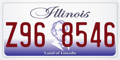 IL license plate Z968546