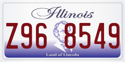 IL license plate Z968549