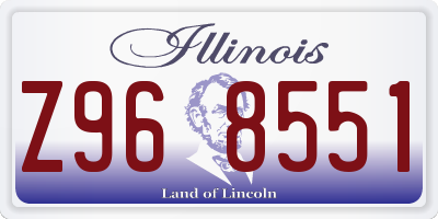 IL license plate Z968551
