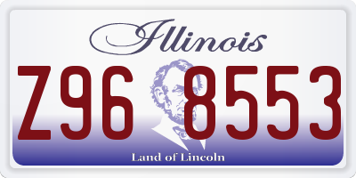 IL license plate Z968553