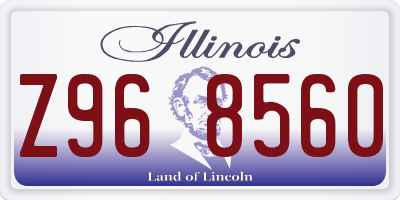 IL license plate Z968560