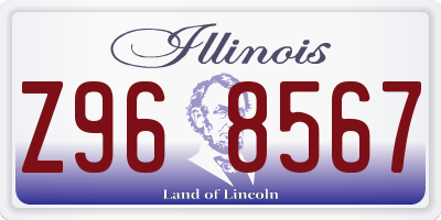 IL license plate Z968567