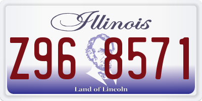 IL license plate Z968571