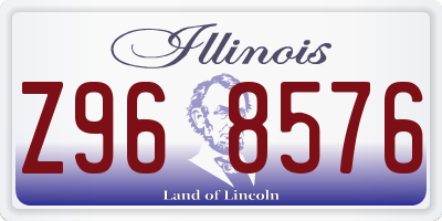 IL license plate Z968576