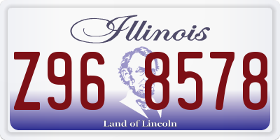 IL license plate Z968578