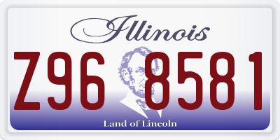IL license plate Z968581