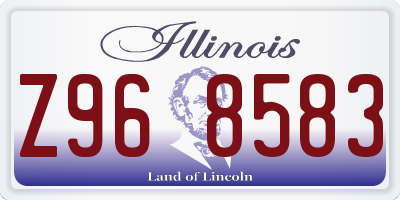 IL license plate Z968583