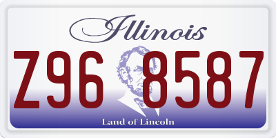 IL license plate Z968587