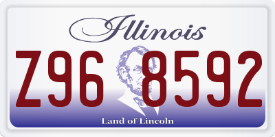 IL license plate Z968592