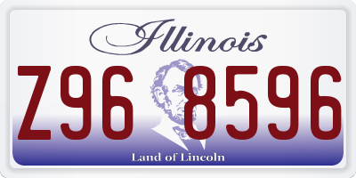 IL license plate Z968596