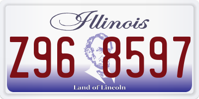 IL license plate Z968597
