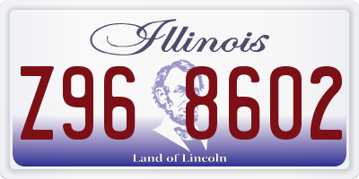 IL license plate Z968602