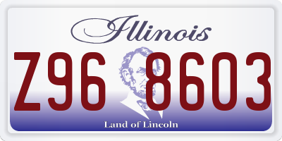 IL license plate Z968603