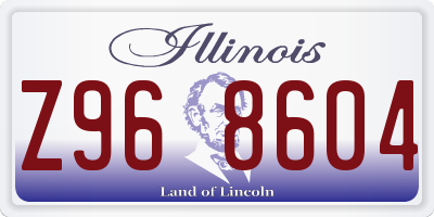 IL license plate Z968604