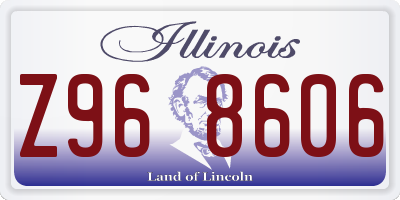 IL license plate Z968606