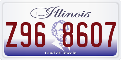 IL license plate Z968607