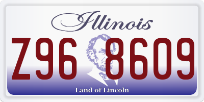 IL license plate Z968609