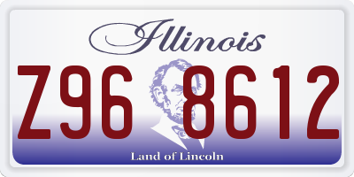 IL license plate Z968612