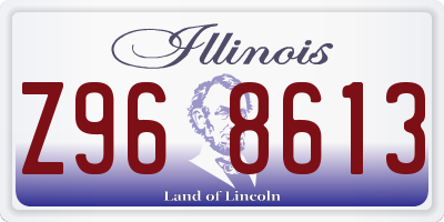 IL license plate Z968613