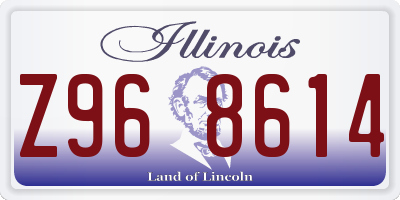 IL license plate Z968614