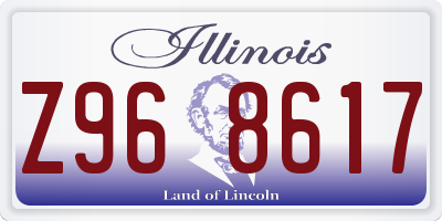 IL license plate Z968617