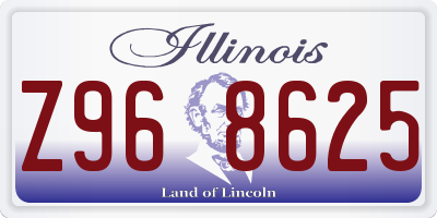 IL license plate Z968625