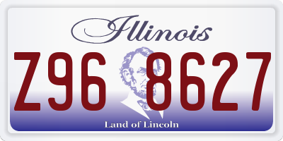 IL license plate Z968627