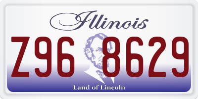 IL license plate Z968629