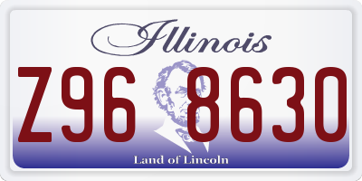 IL license plate Z968630