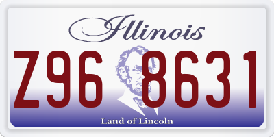 IL license plate Z968631