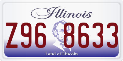 IL license plate Z968633