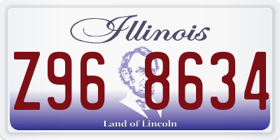 IL license plate Z968634