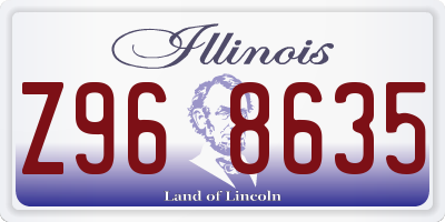 IL license plate Z968635