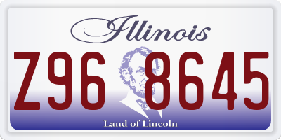 IL license plate Z968645
