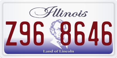 IL license plate Z968646