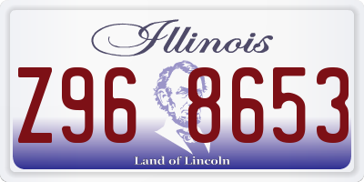 IL license plate Z968653