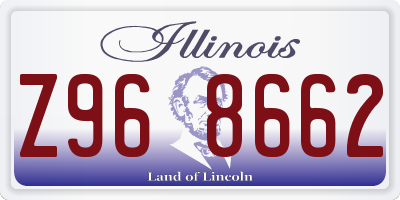 IL license plate Z968662